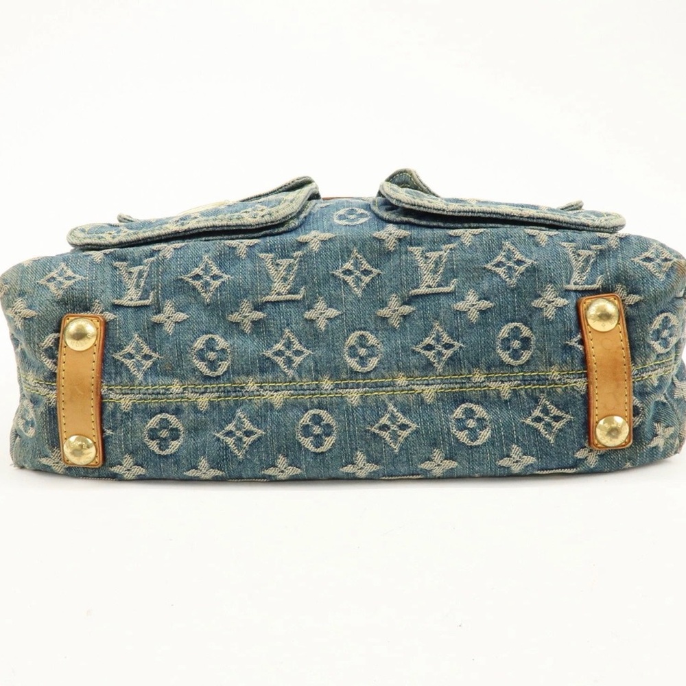 Louis Vuitton Monogram Denim Baggy GM Shoulder Bag Blue M95048 Auth Used F/S - Picture 5 of 9